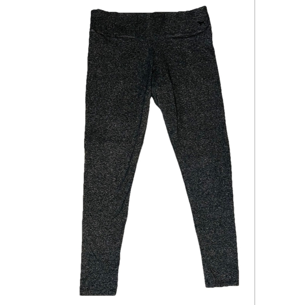 Pink Victorias Secret Heathered Gray Yoga Pants Leggings Tights Size L